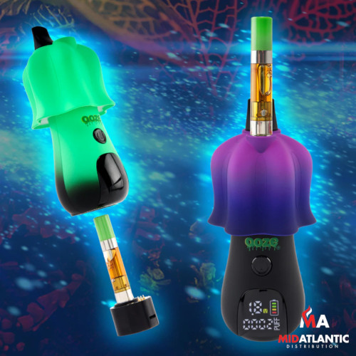 Ooze Shroom 650mAh Dual 510 Connection Cartridge Device w/ Flex Temp & Digital Screen *Sold As Singles*