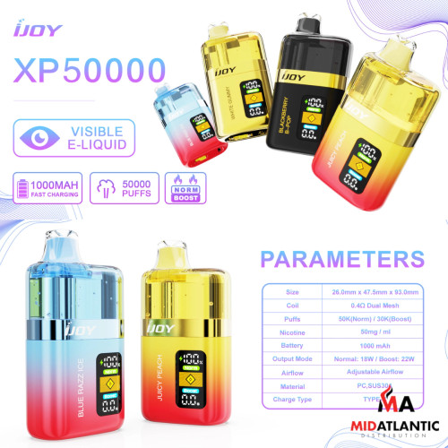 iJoy XP50K 50k Puffs 50mg 20mL Disposables *Pack of 5* iJoy XP50K 50k Puffs 50mg 20mL Disposables *Pack of 5*