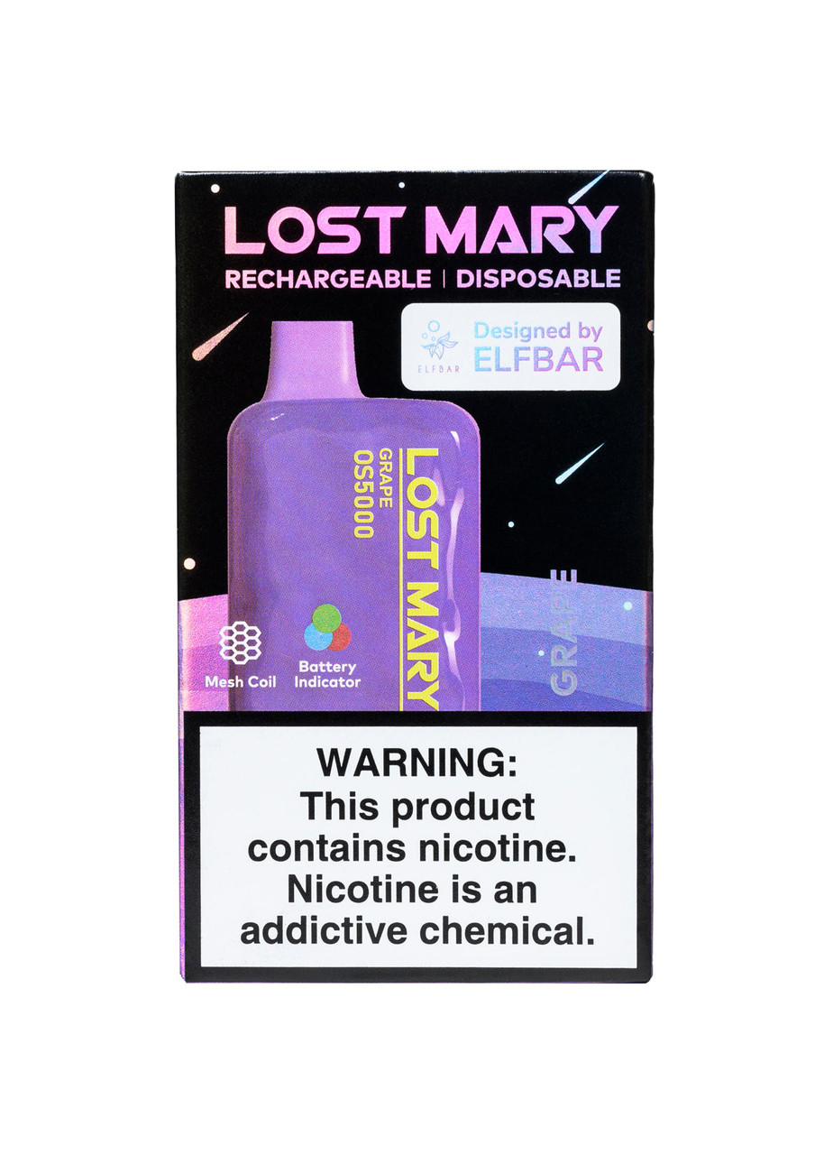 lost mary os5000 charger Grape Good Habit Pack – 2017 charger FLAVORS:PIXY EDITION PURPLE PIXY