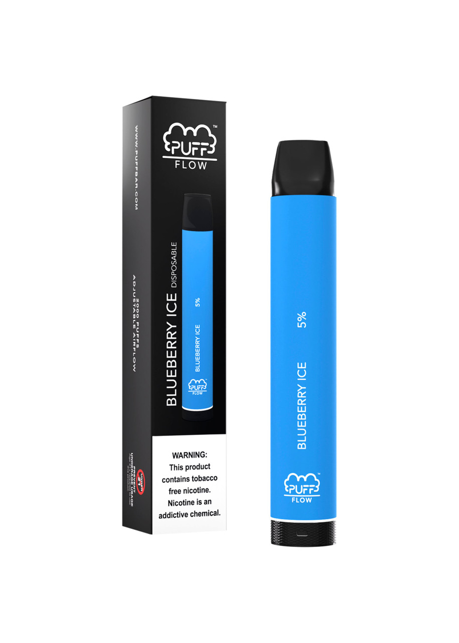 blueberry flavored vape Puff Flow Ice Flavor:Mr Blue / Mr Blue Razz Ice Discount Zooy Twins 35000 35K