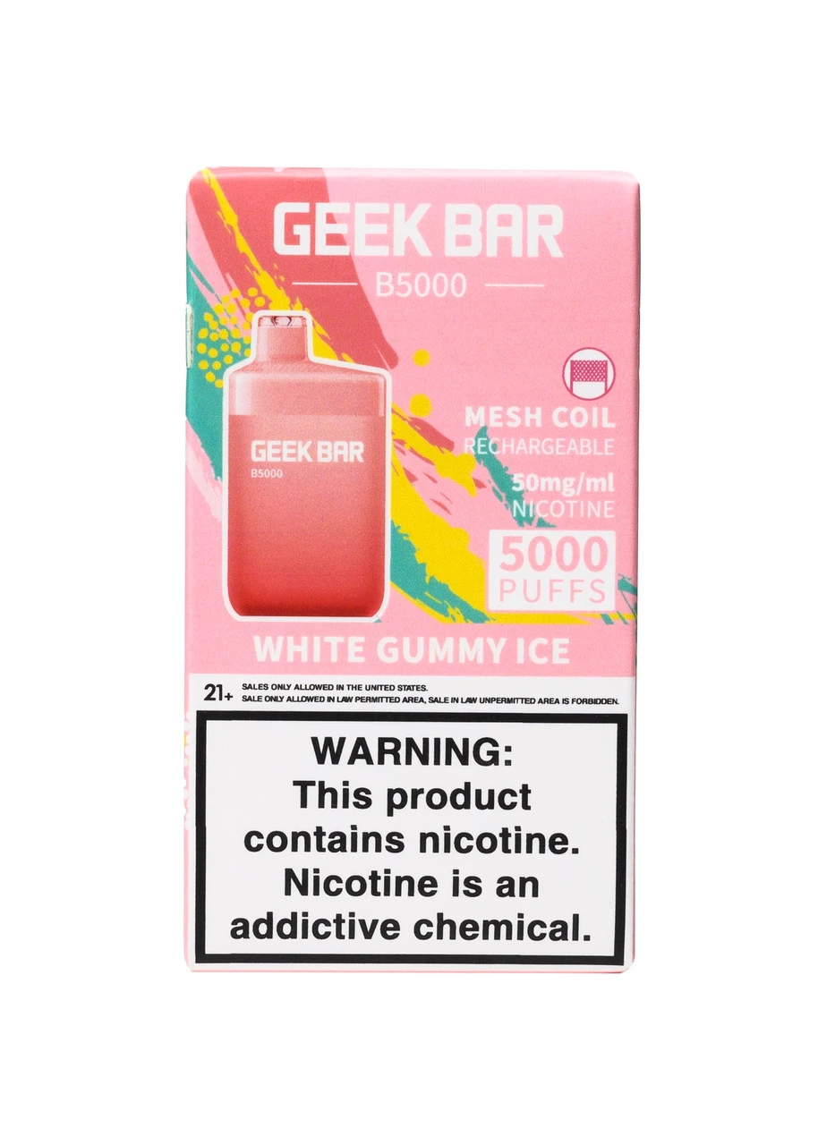 geek bar white fusion flavor B5000 Gummy Ice Buy best vape kit FLAVOR:STRAWBERRY KIWI Blueberry Watermelon Geek Bar