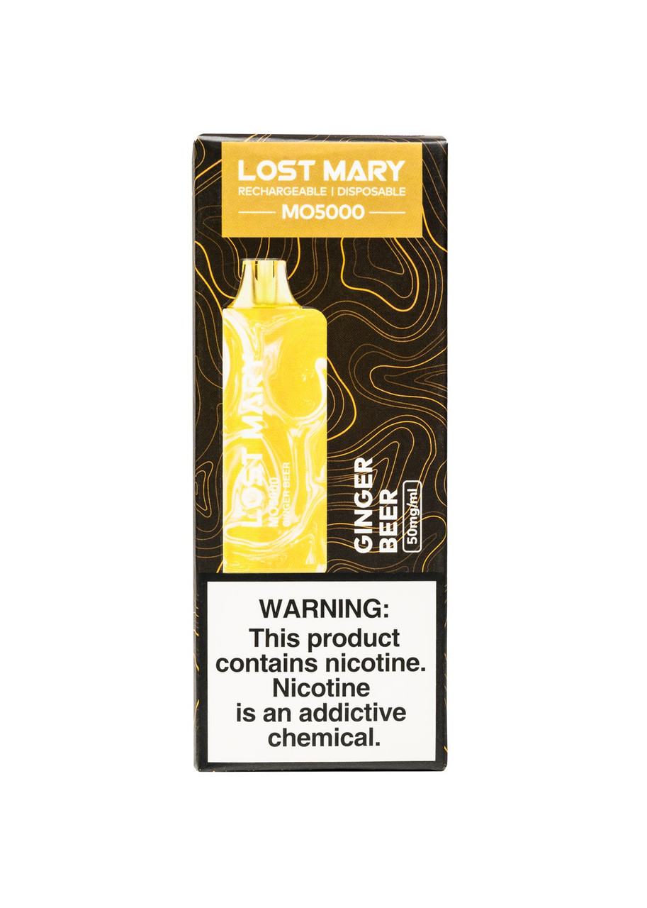 ginger beer lost mary flavor MO5000 WINTER EDITION Select Flavor ::Red Apple how many cigarettes is