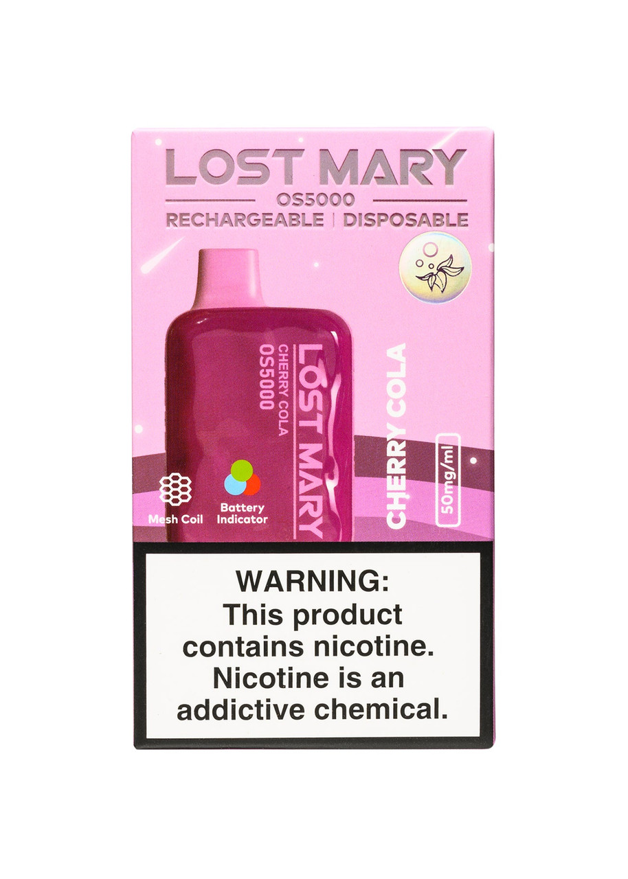 lost mary cola flavor OS5000 Cherry Select Flavor ::Ruby Yellow Smoke Shop Icy Mint Flum Pebble