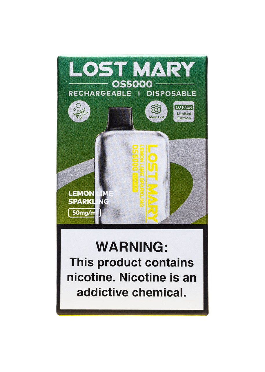 lost mary os5000 lemon mint Luster Edition Lime Sparkling Choose Flavor:Lemonade Edition - Blue Razz Lemonade strawberry banana LOON Air Plus Disposable