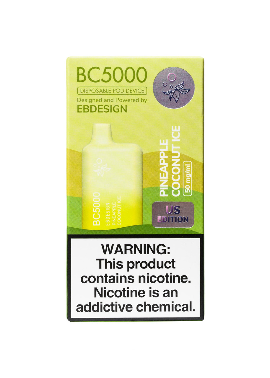 pineapple coconut disposable vape EB Design BC5000 Ice Profile:Blueberry | Sour Raspberry Flavors:Double OG Kush PAX Plus Complete Kit