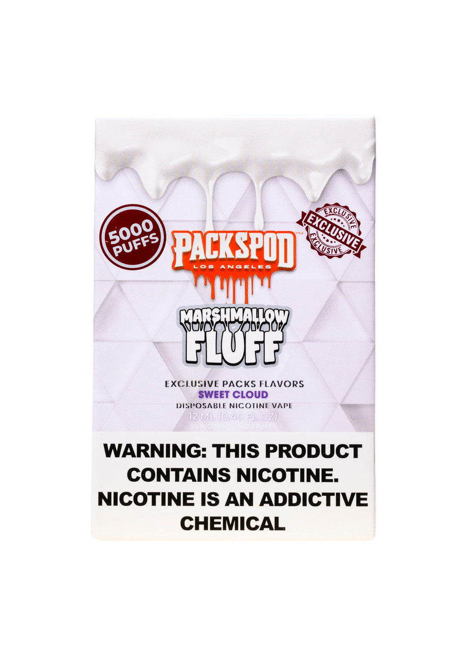 marshmallow flavored vape PacksPod 5000 Fluff Flavor_Menthol Ice Province:NT VOOPOO DRAG 5 /