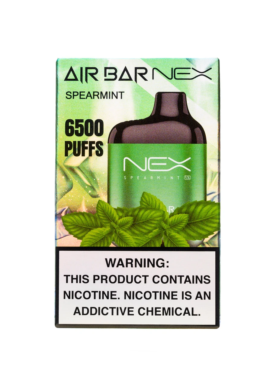 nex disposable vape Air Bar 6500 Spearmint Connect Cor:Azul Gelo Kush CBD Vape -
