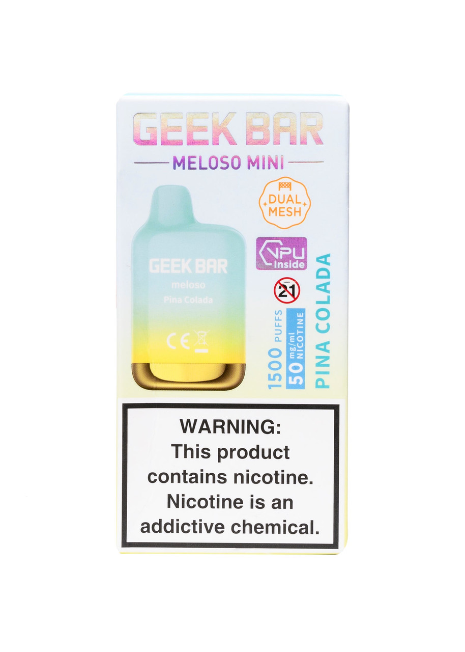geek bar frozen pina colada near me Meloso Mini 1500 Flavours:Juicy Peach Ice PMTA Omg Blow Pop Geek