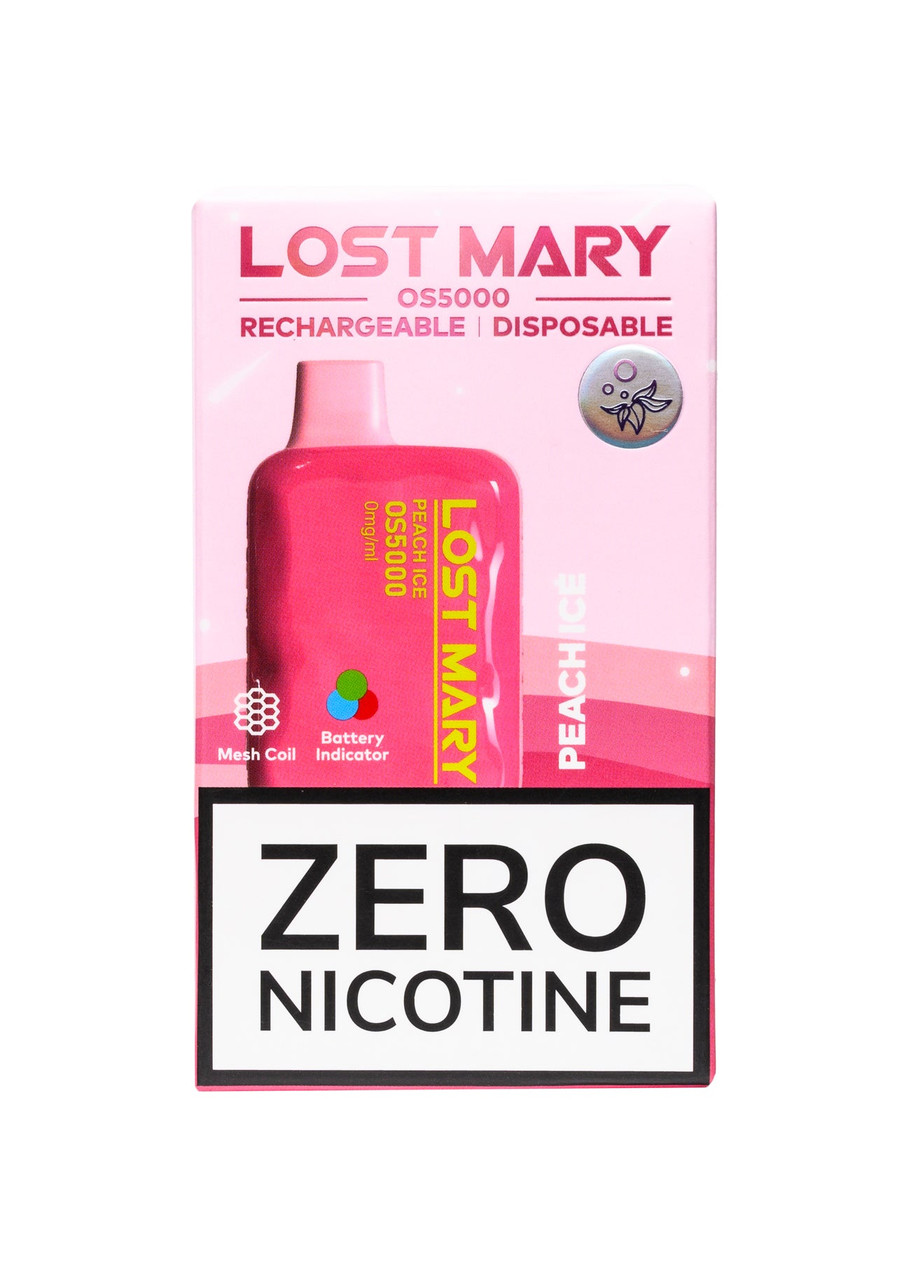 lost mary vape peach OS5000 ZERO Ice vuse vibe coupon | Jane Nicotine Strength:1.8%