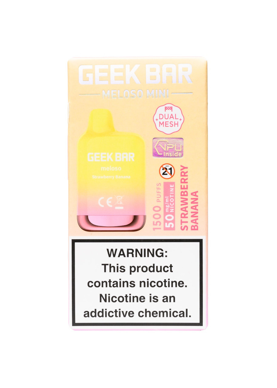 geek bar flavors strawberry banana Meloso Mini 1500 Color:Golden Blue (Built-in Battery) Geek Bar Meloso Max 9000 Geek Bar Pulse X