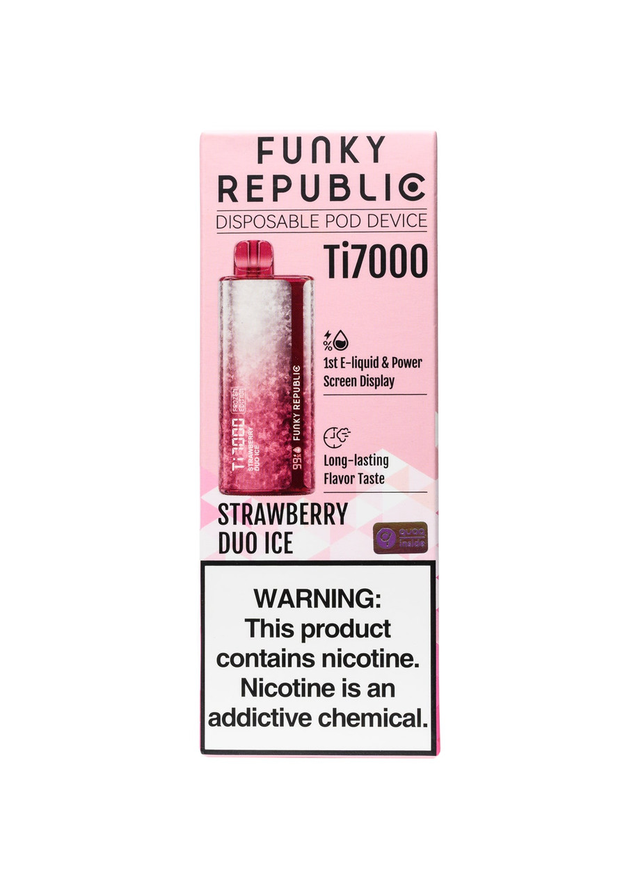 Funky Republic Ti7000 Strawberry Duo Ice | GetPop