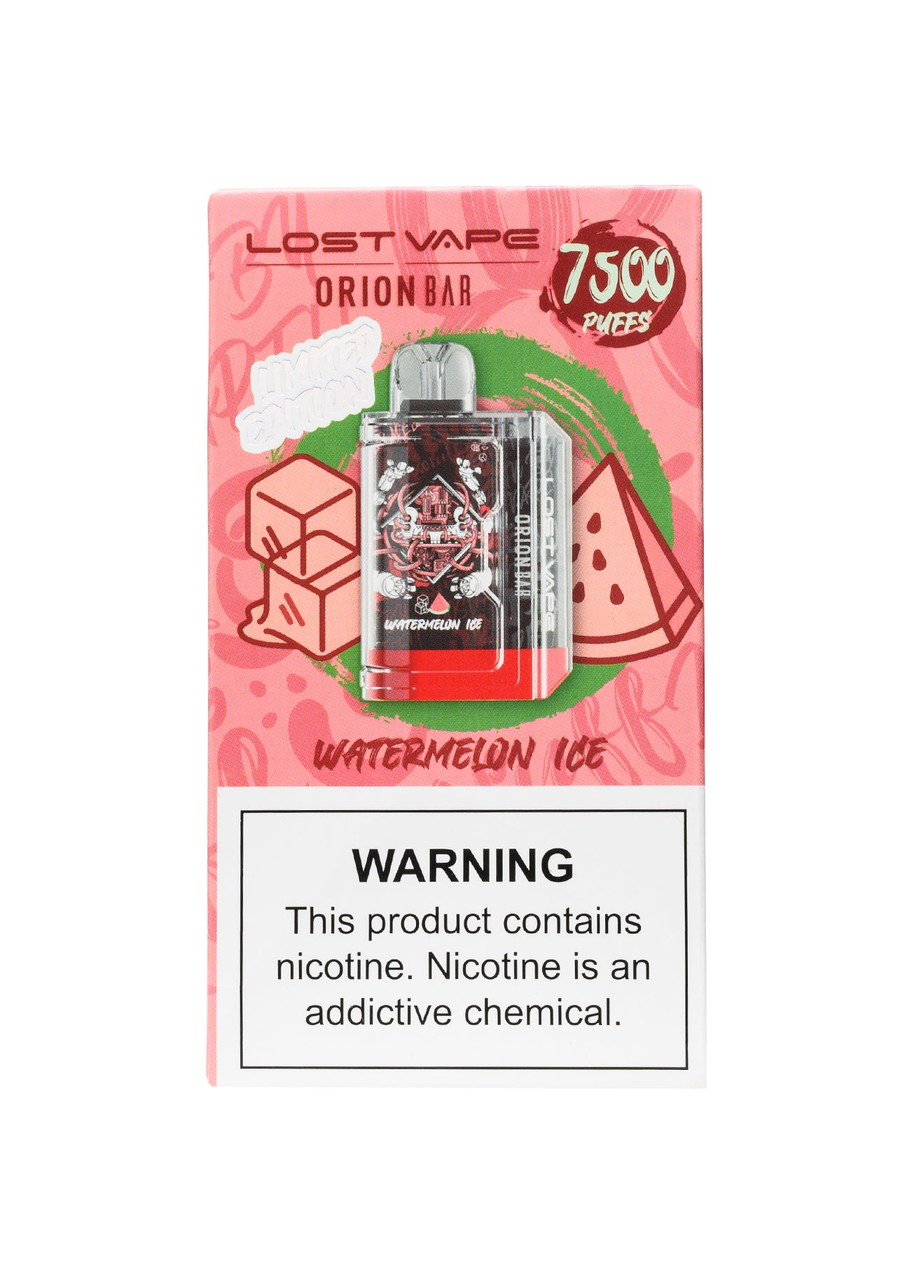 orion bar lost vape 7500 Watermelon Ice Flavors:Winter Mint Flavor Vape Pen No recharge disposables