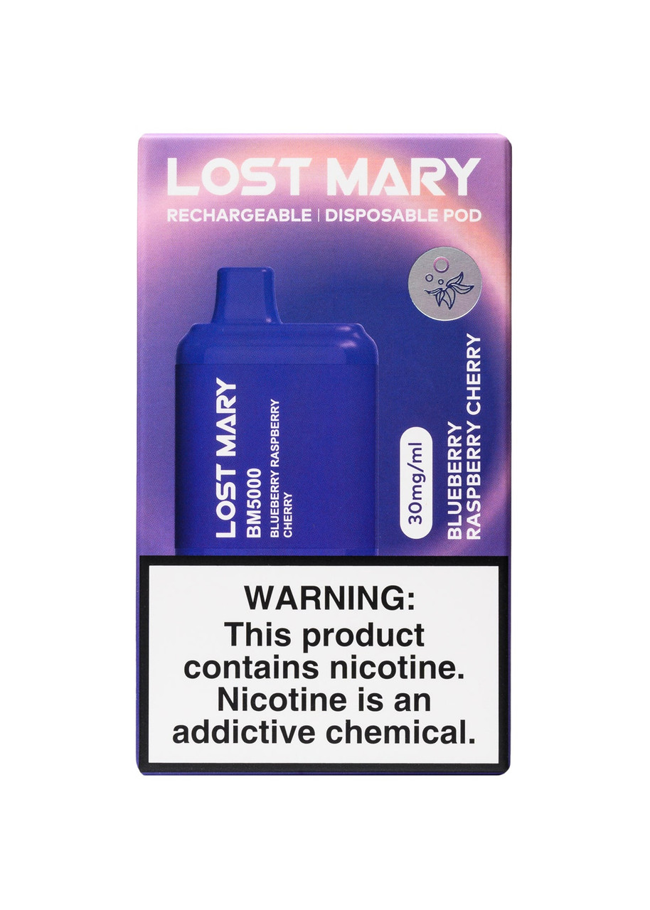 lost mary vape bm5000 Blueberry Raspberry Cherry 3% Choose Flavor:White Grape Year_2018 Shop PharmaTHC THCa Diamond