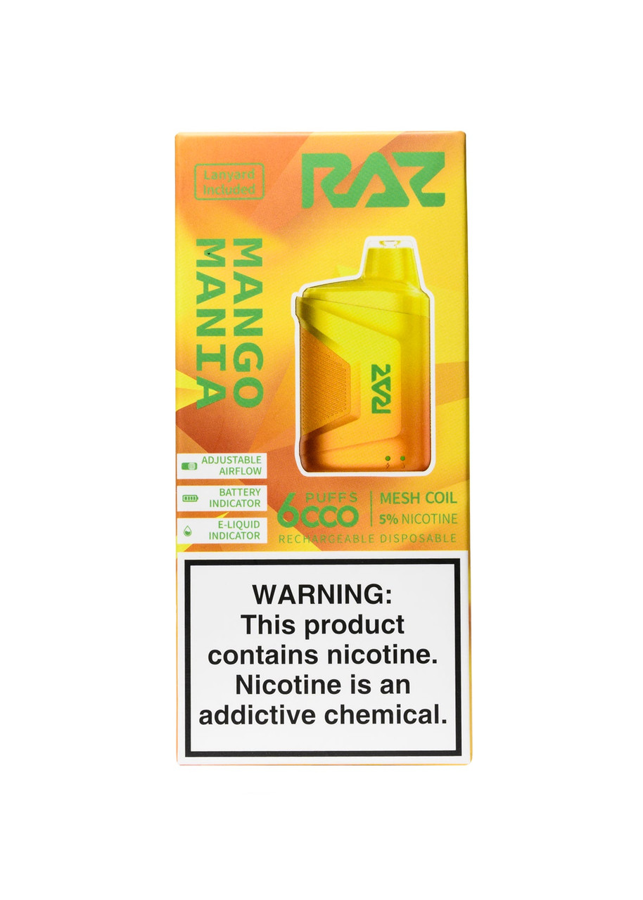 mango colada raz vape CA6000 Mania VooPoo Drag Max 177W 201 - 400W Flavor:Summer Delux