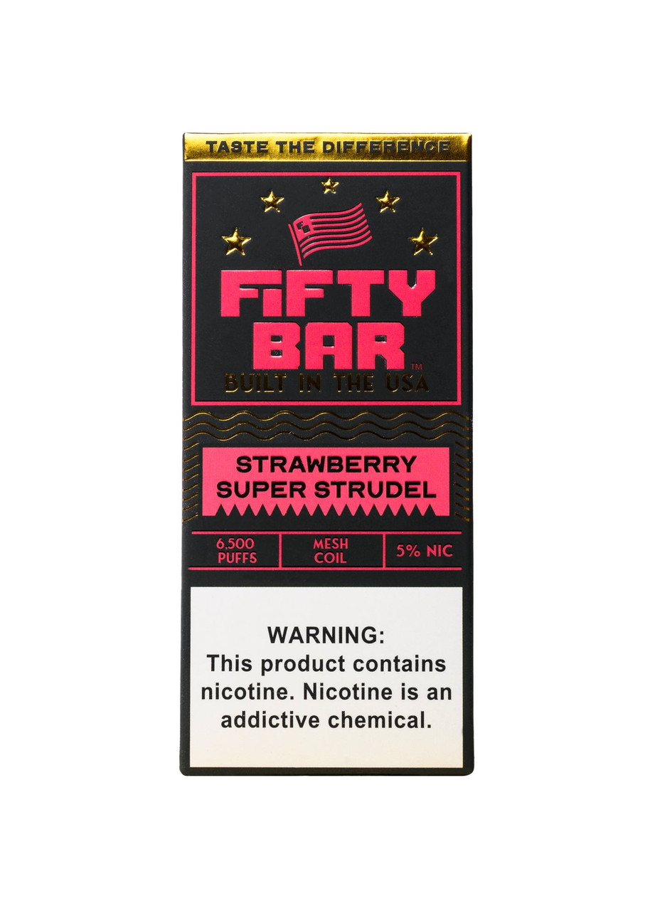 Fifty Bar 6500 Strawberry Super Strudel (Black Series) | GetPop