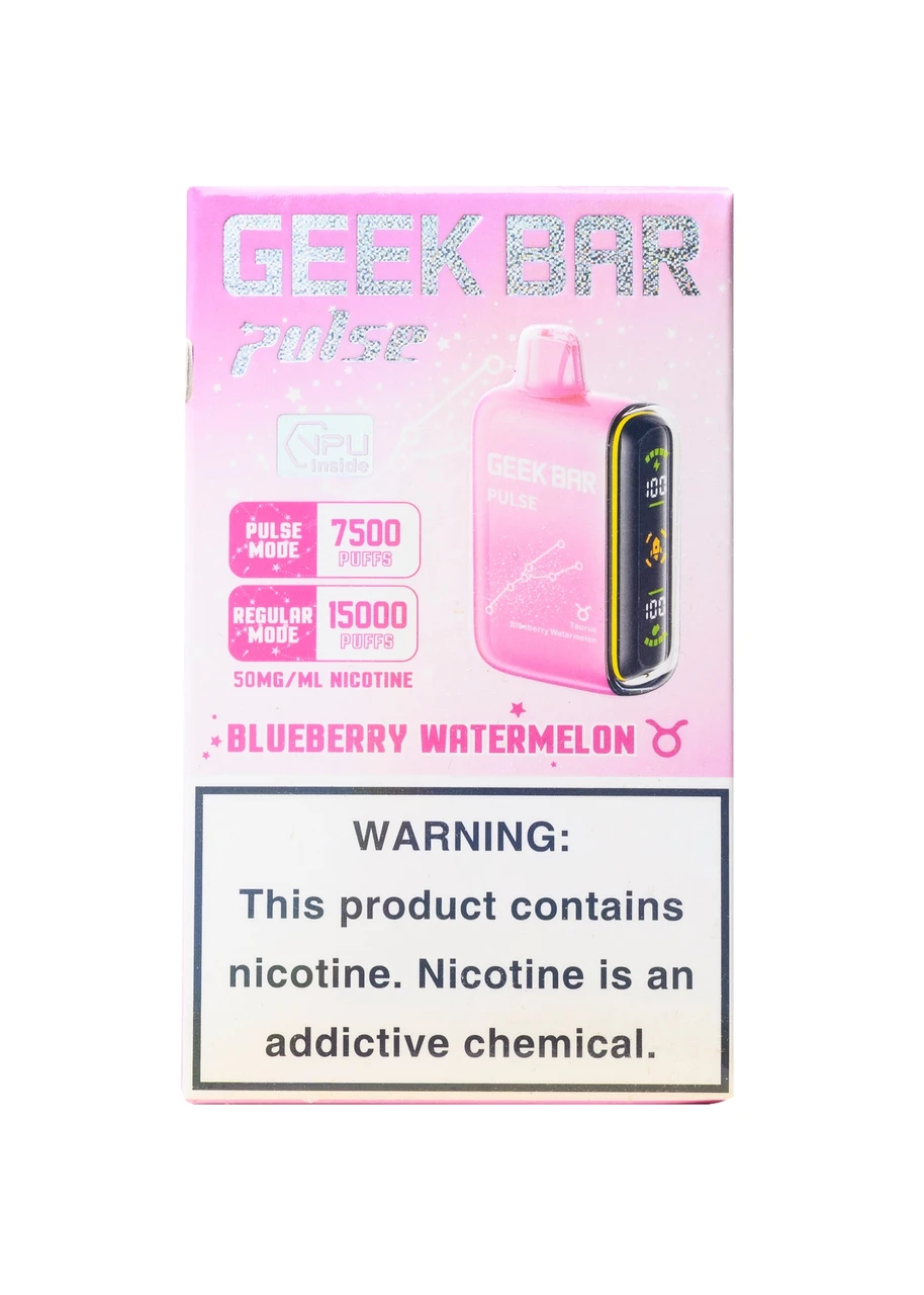 taurus geek bar pulse 15000 Blueberry Watermelon (Taurus) Sabor:Raspberry Pomegranate Large disposable Geek Pulse Creamy Mintz