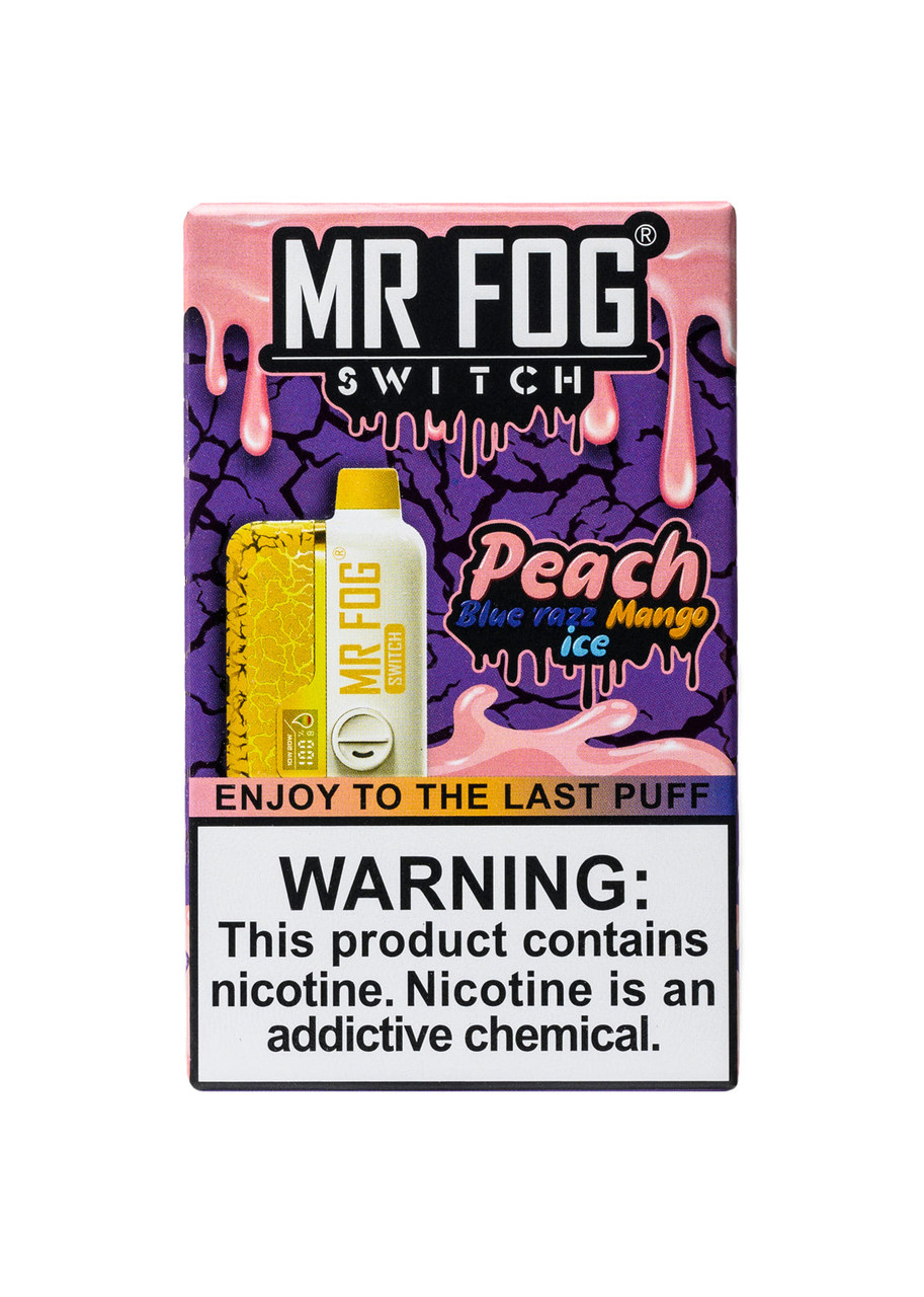 mr fog rainbow ice switch SW15000 Peach Blue Razz Mango VUSE Blueberry Ice Extra Flum Flavor:COOL MINT