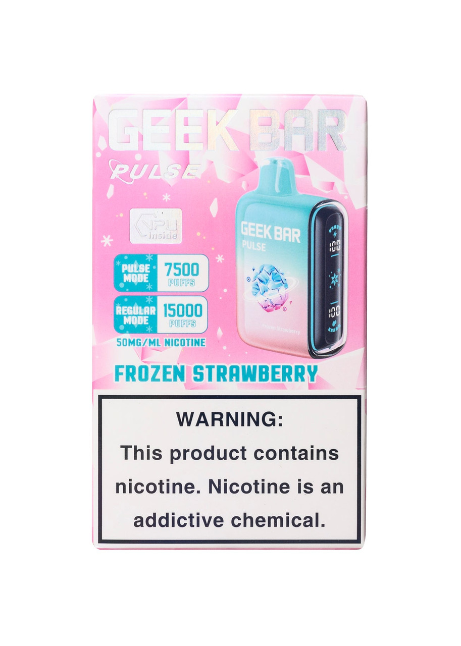 strawberry ice geek bar pulse x 15000 Frozen Flavors:Pear Of Thieves 0.2ohm GeekVape Max100 (Aegis Max