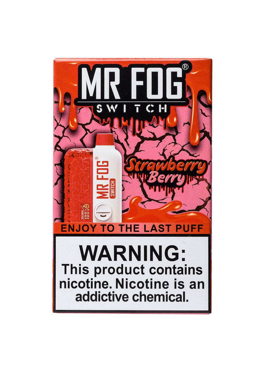 disposable vape mr fog Switch SW15000 Strawberry Berry gcore Vape Flavor:Strawberry+ Wholesale CLOUD PRO 12000
