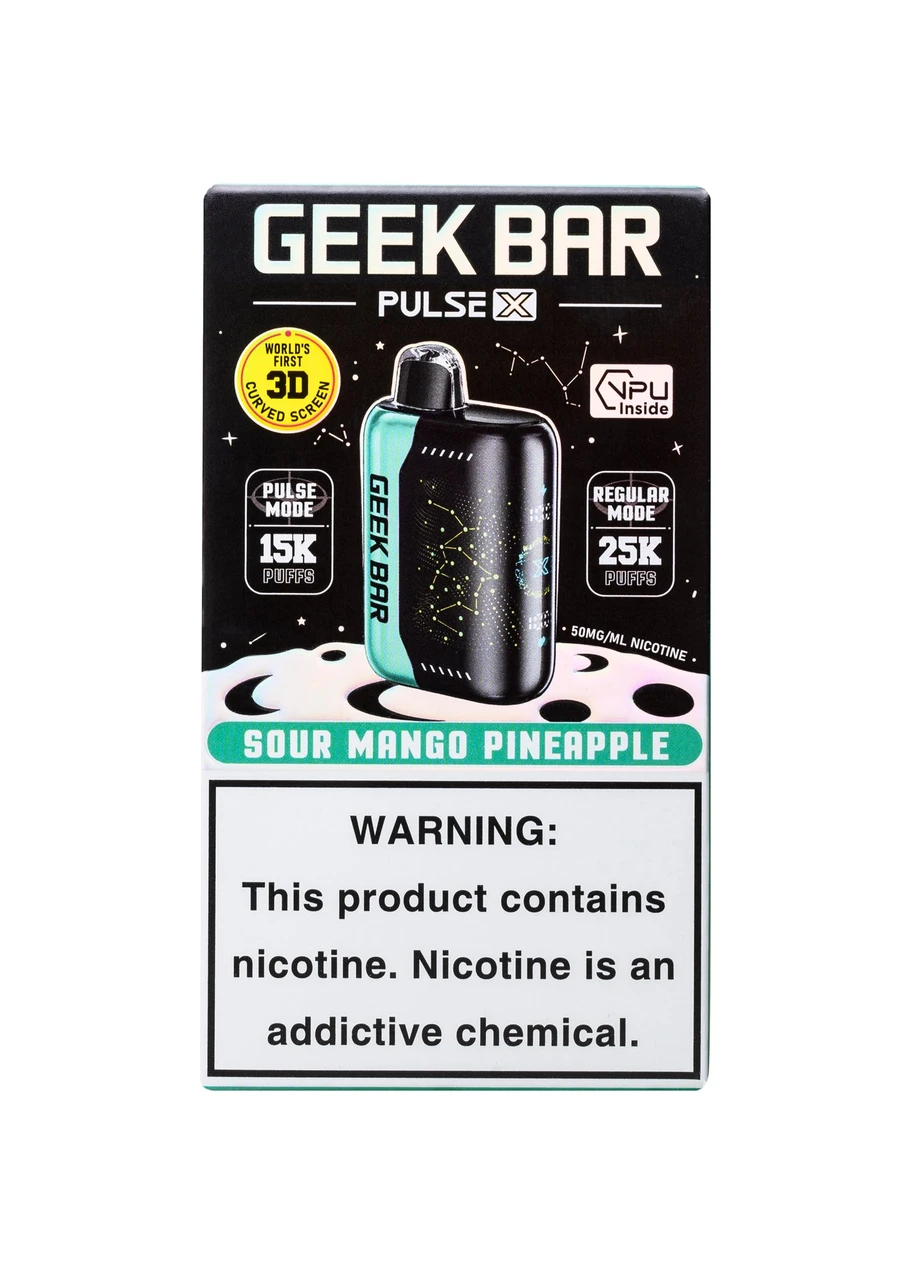 sour mango pineapple geek bar flavor Pulse X 25K Choose Flavor:Stone Mintz 18ml Complete Guide: Refilling and