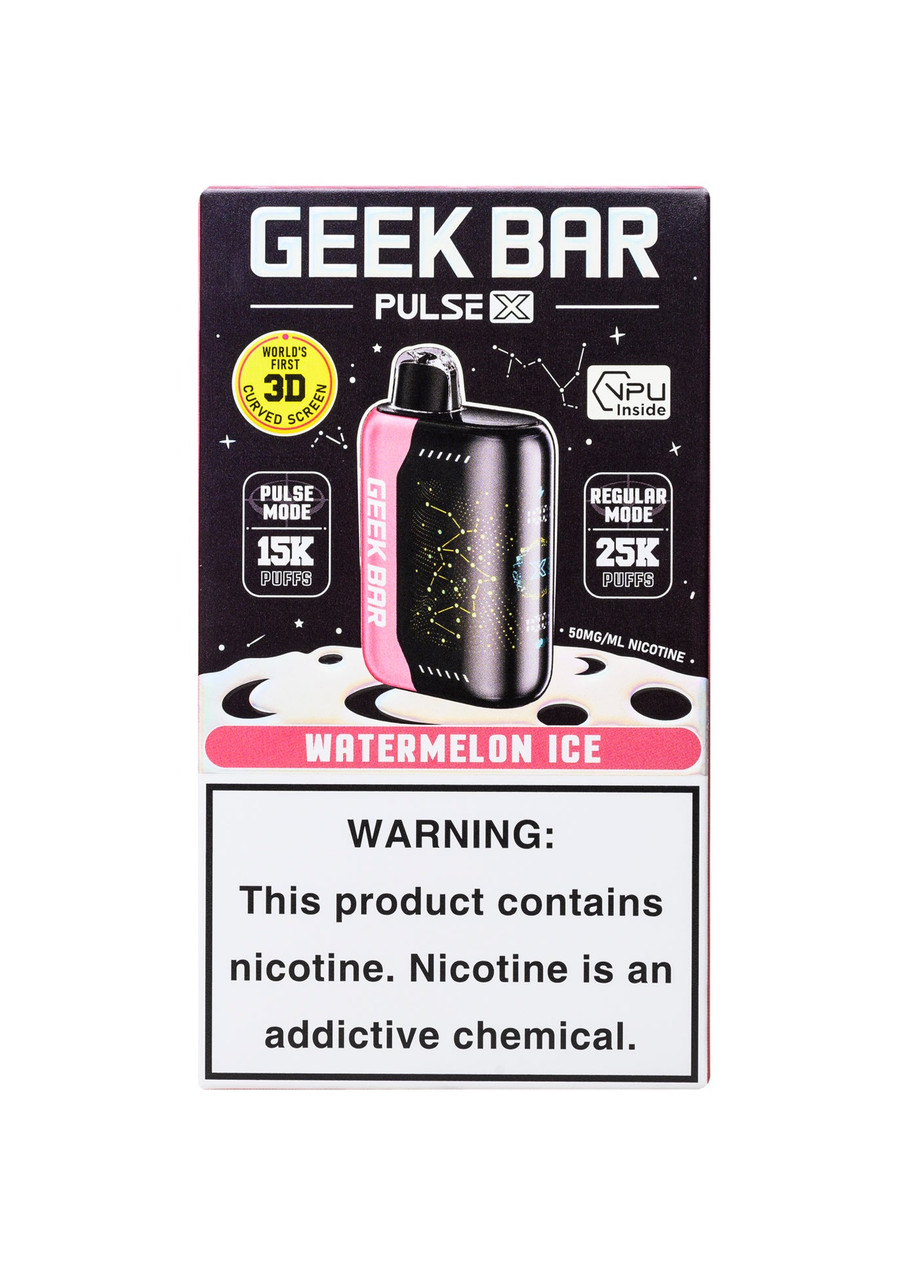 geek bar pulse x watermelon ice constellation 25K Cherry Lemon Mint Geek Category_Default Category/5% Nicotine Disposables Pack Size:5 Pack