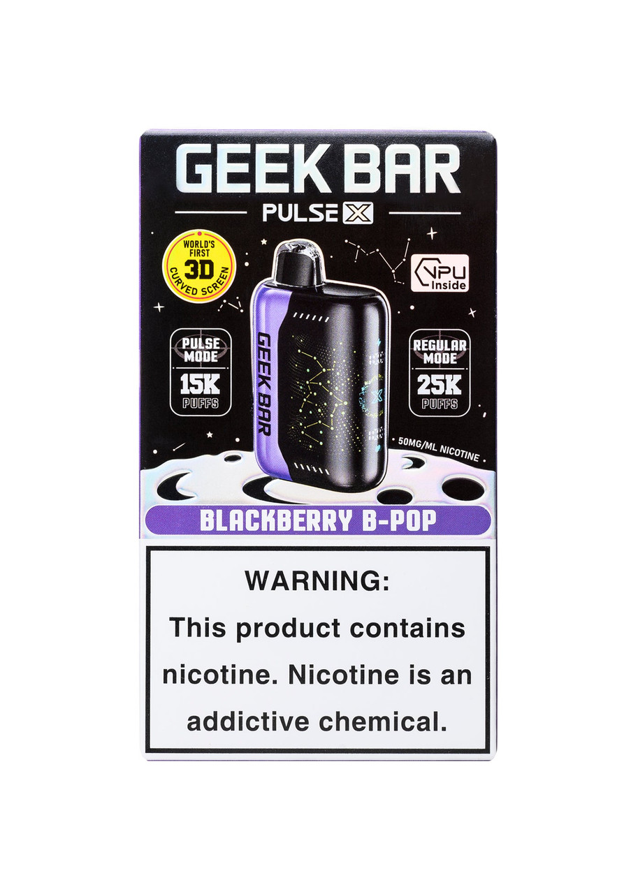 blackberry bpop geek bar flavor Pulse X 25K B-Burst (Blackberry B-Pop) Tropical Rainbow Blast Geek 20k Flavor:Mixed Fruity