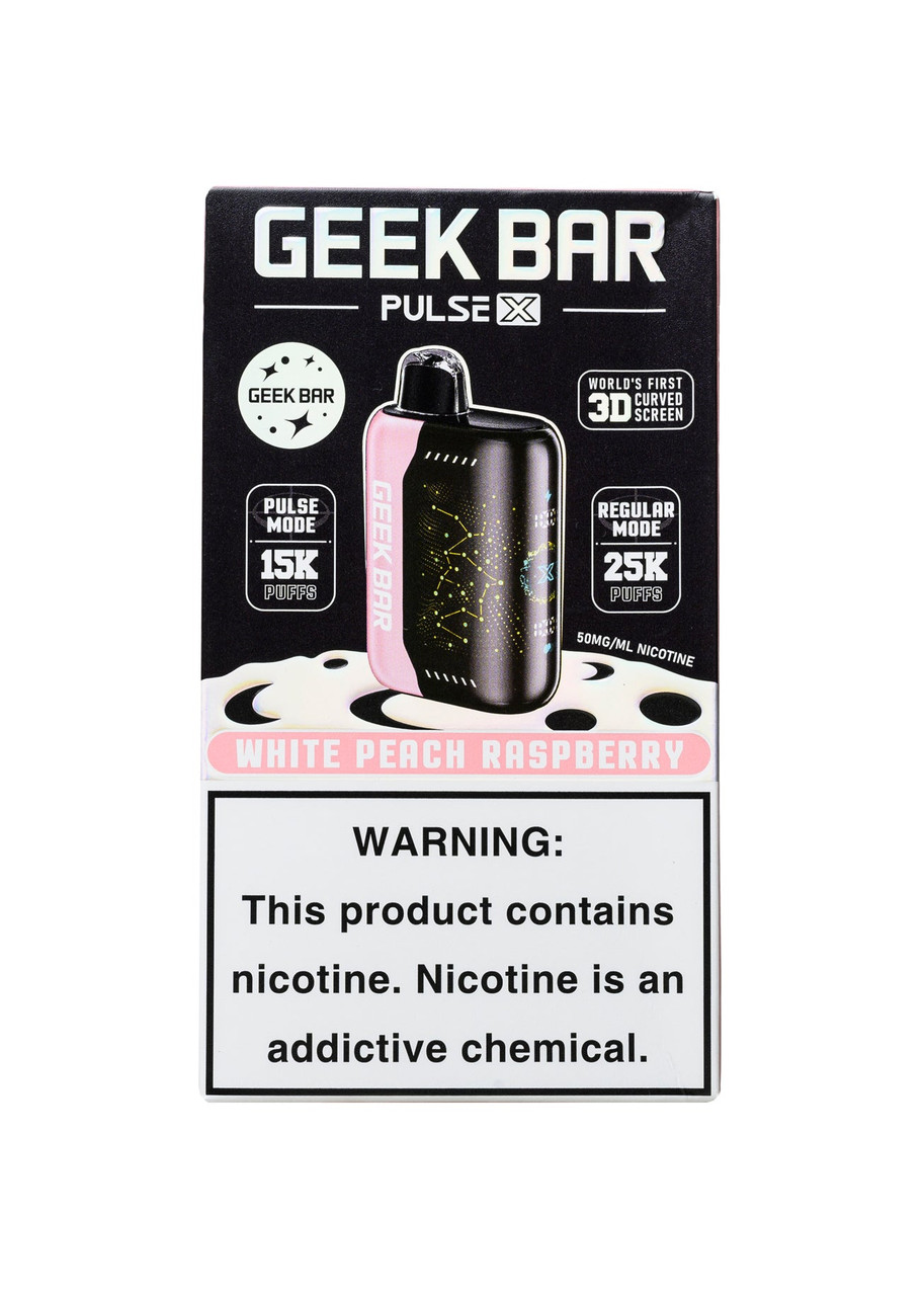 Geek Bar Pulse X 25K White Peach Raspberry | GetPop