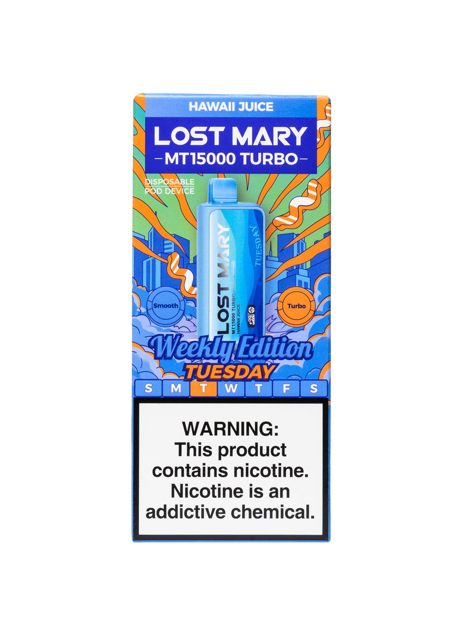 Lost Mary MT15000 Turbo Hawaii Juice (Tuesday) | GetPop