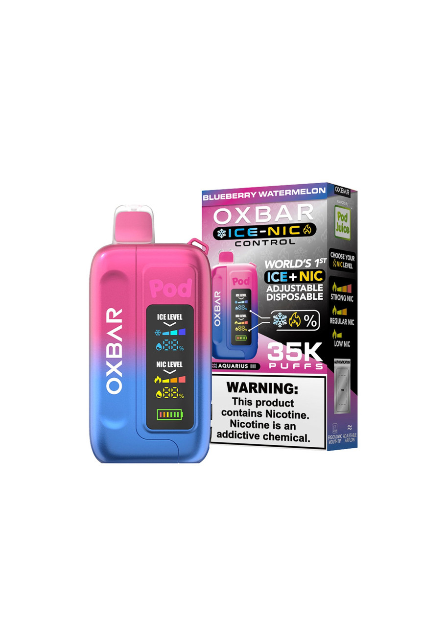 oxbar pod juice vape x Ice-Nic Control 35K Blueberry Watermelon coastal clouds white clouds chew 100ml Flavor:Sour Plum Cola VOOPOO Drag X3 Pod