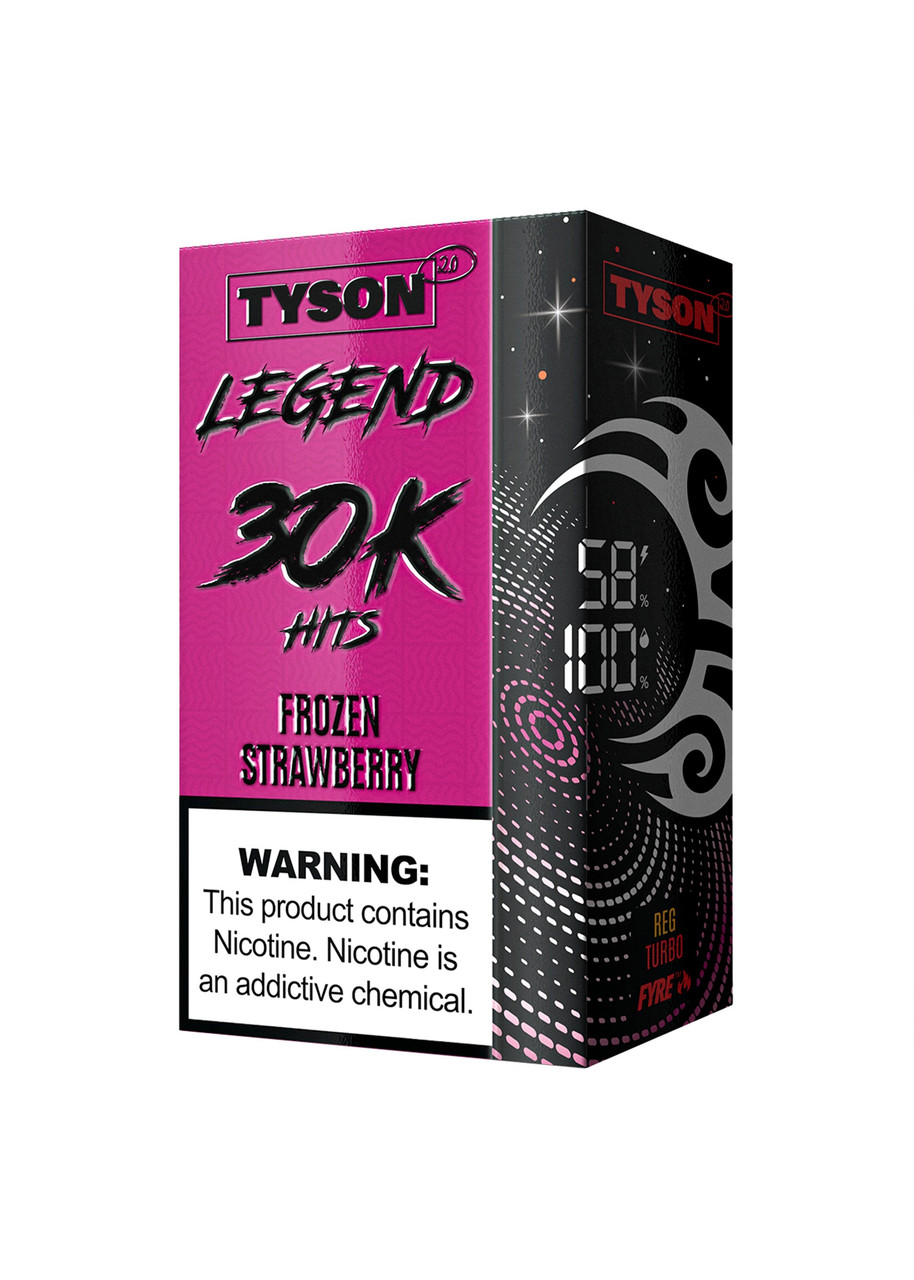tyson 30k vape flavors 2.0 Legend Frozen Strawberry Select Flavor ::Blue Razz Grape Ice Breeze Pro 5% XL Power Range_25W