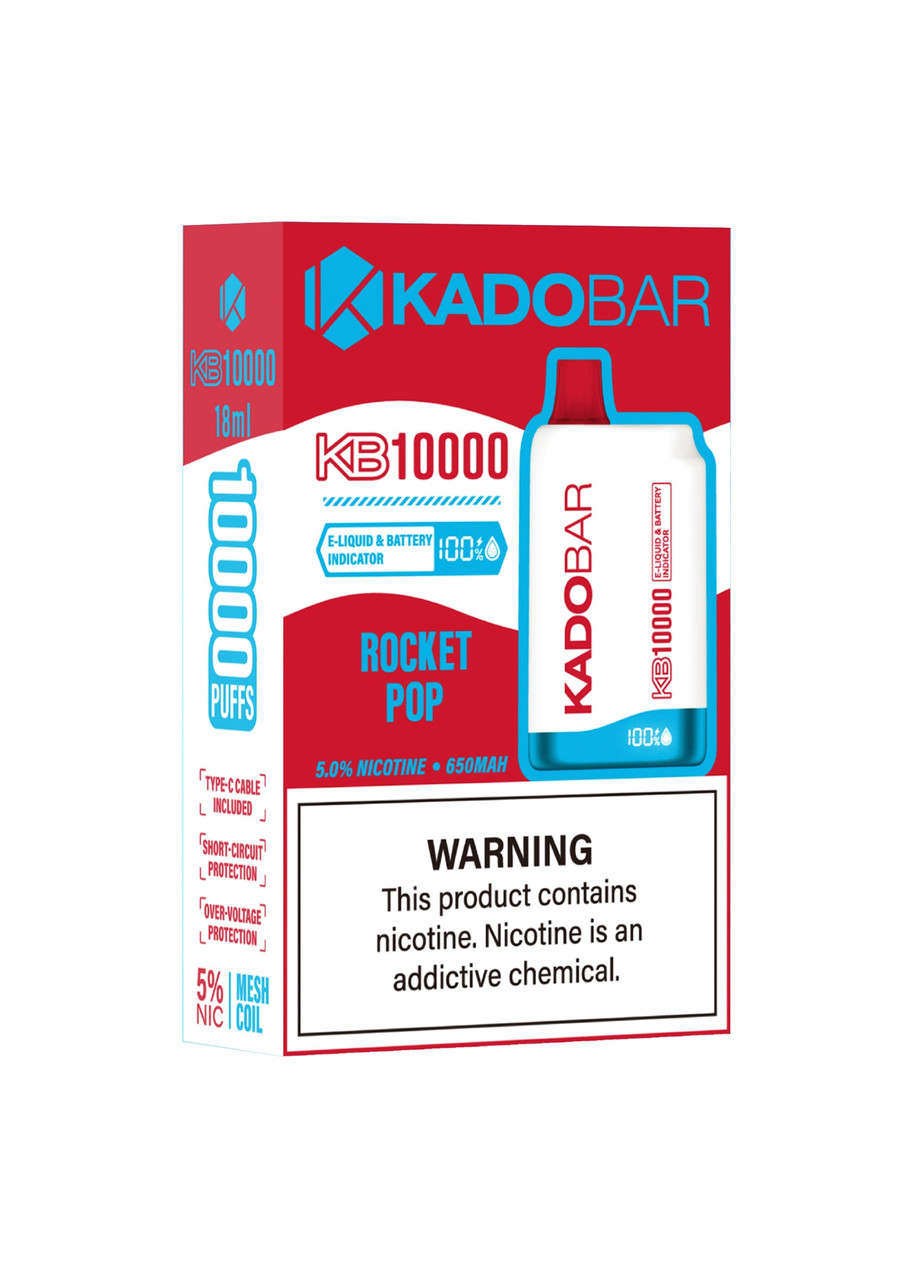 kado bar 10000 puffs disposable vape KB10000 Rocket Pop mrfog Color:Whale Fall Blue Buy Foger Switch Pro