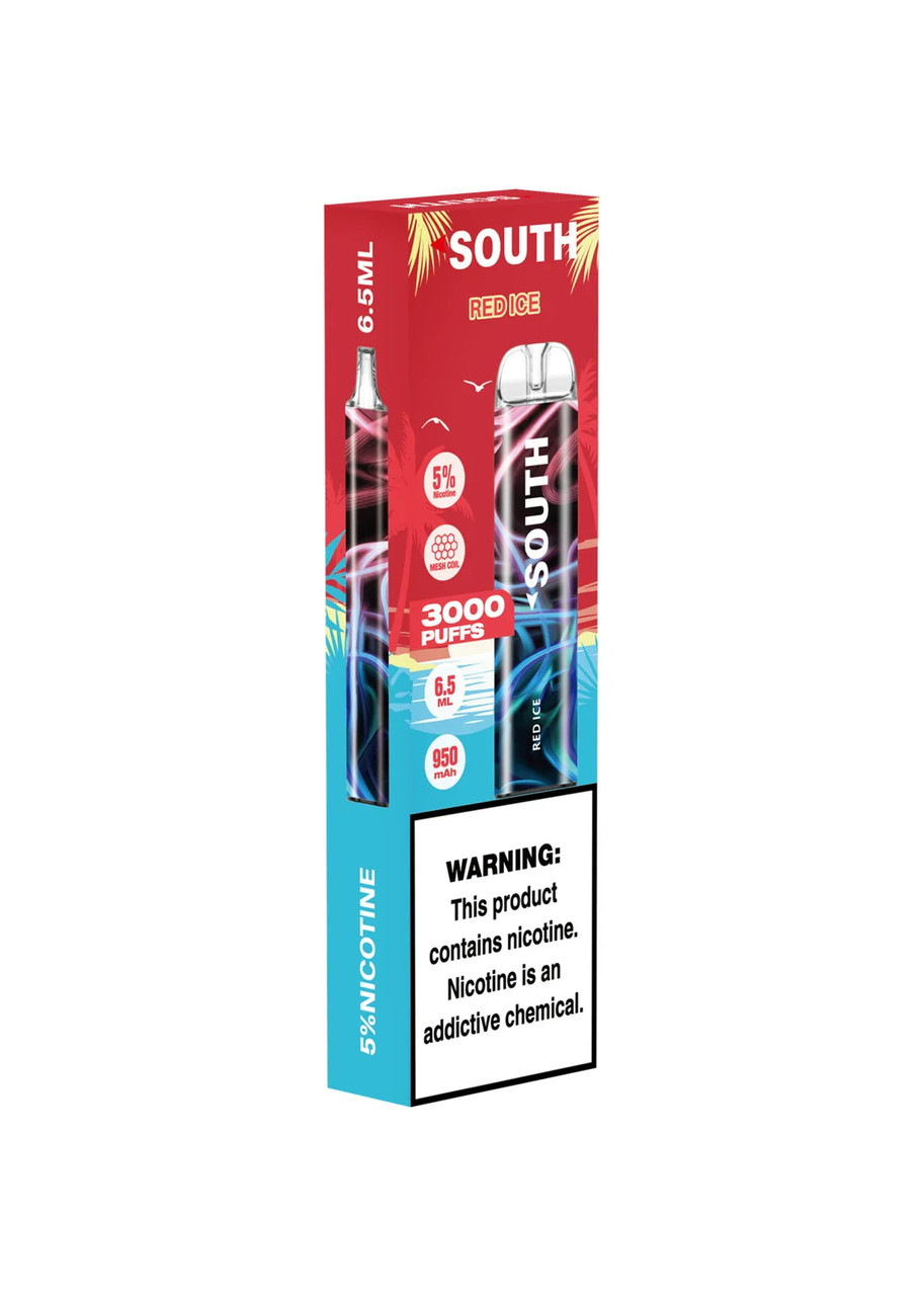 south bar vape 3000 Red Ice Jade Nicotine:50mg Ice Guide | Adult