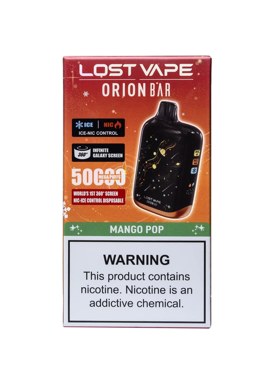 lost vape disposable Orion Bar 50K Mango Pop Flavor:Sour Mango Dragonfruit Lemonade – Geek brand:Dojo