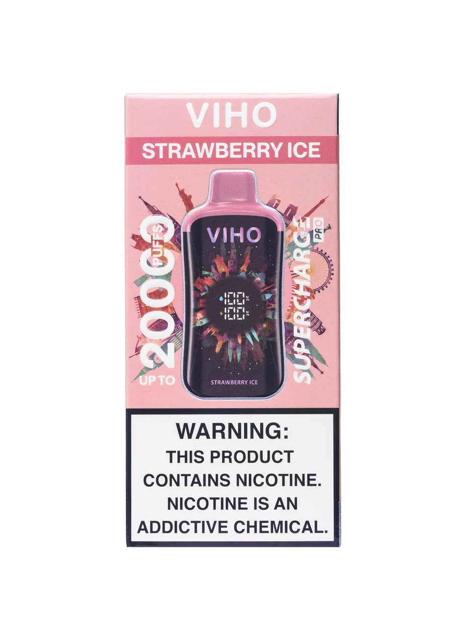 viho supercharge vape flavors Pro 20K Strawberry Ice Raz Violet Flavor Review: strawberry orange tang Kit Colour:Pink