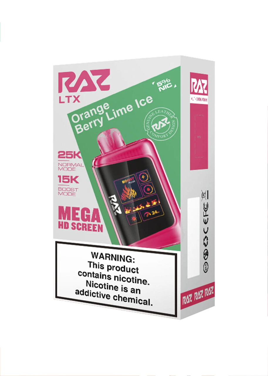 RAZ LTX 25K Orange Berry Lime Ice | GetPop