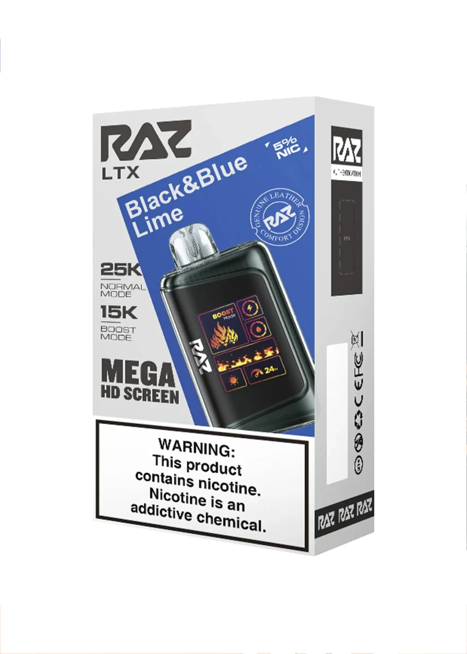 raz black and blue lime flavor LTX 25K Flavours:Kiwi Berry Ice biiig stiiizy Vaporesso XROS 5 &