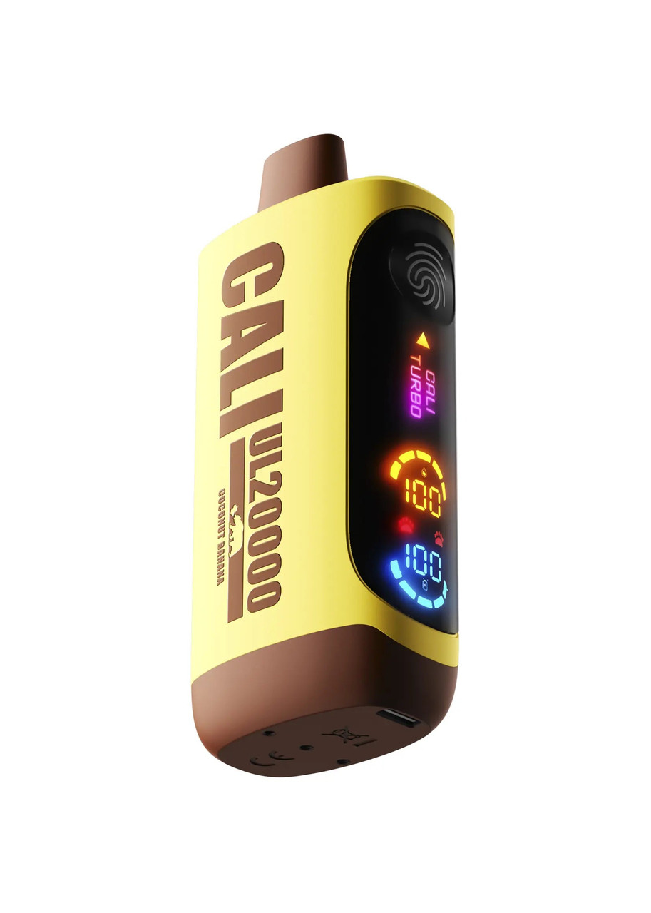 banana coconut vape juice Cali UL20000 Fifty Bar X Hidden ryl disposable Color:SS Mineral Green