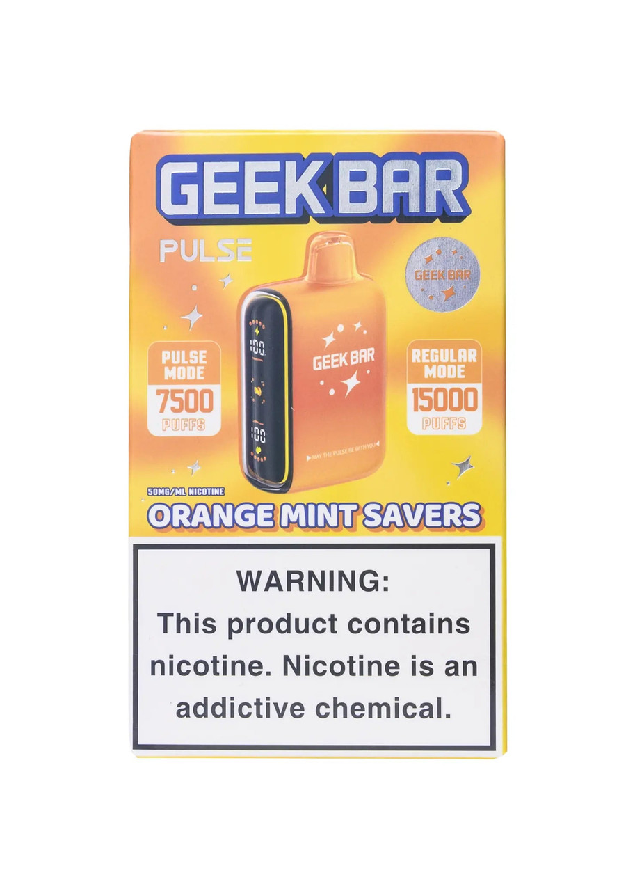 orange flavor geek bar Pulse 15000 Mint Savers Device Type-Nicotine What Flavor Is Gemini Flavours:lemon lime