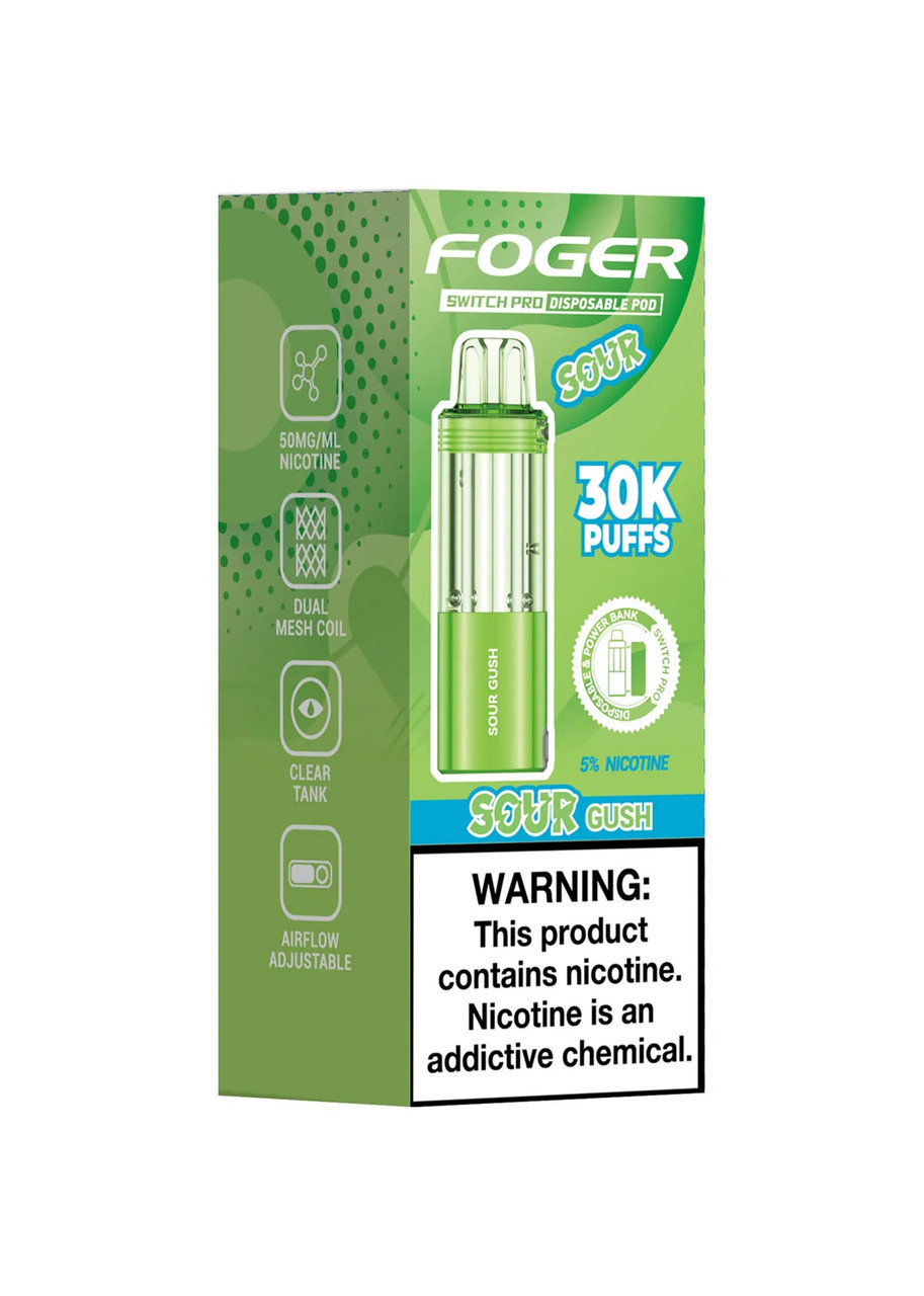 foger sour gush flavor profile Switch Pro 30K Pod Shop Blue Razz Ice Turbo Mode Flavor:Melon Ice Cream