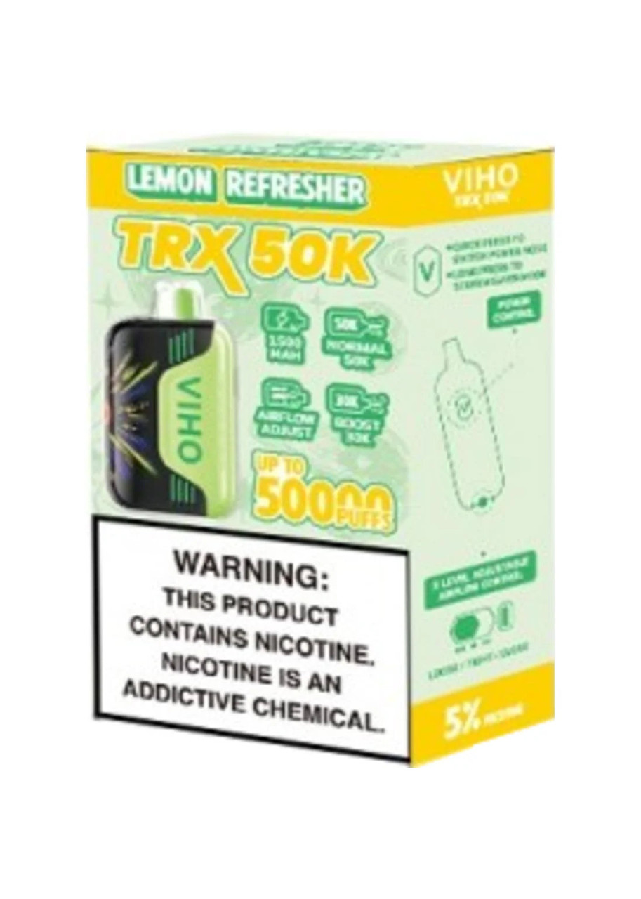 trx 50k vape flavors VIHO Lemon Refresher Flavor:Lemon Apple ICE new in Geek Bar 25k