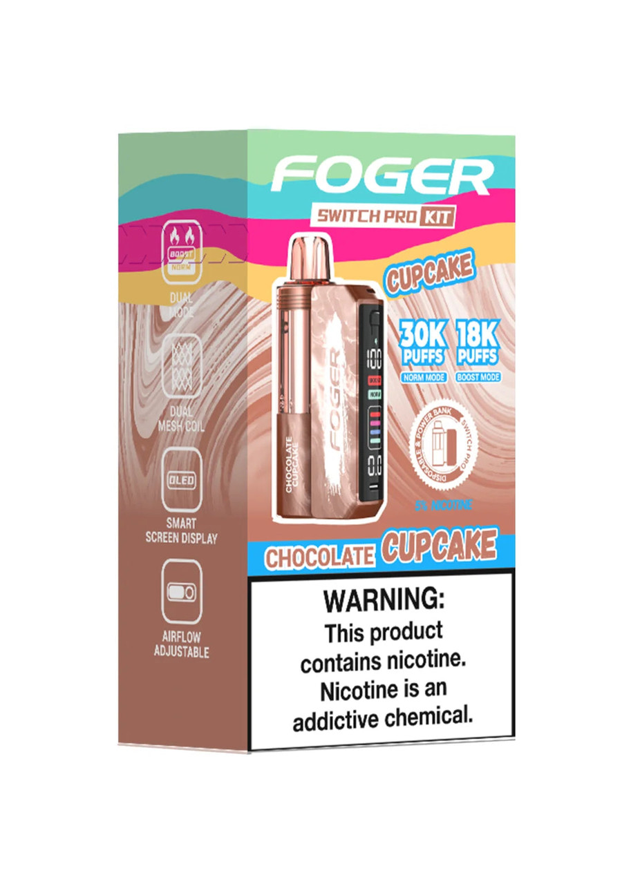 foger vape hot chocolate Switch Pro 30K Kit Cupcake Blue Dream Distillate Dab Choose Flavor:Blueberry Ice Vype Crisp Mint E-Liquid