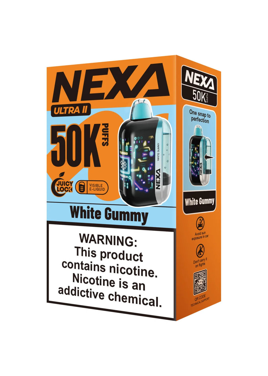 nexa disposable vapes Ultra II 50K White Gummy Flavour:Retro Cola Tips on how to Scary berry+