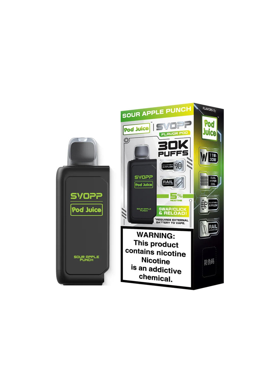 svopp vape pods Pod Juice 30K Flavor Pod Sour Apple Punch Colour:G4 Pro Koko Mirror Silver afternoon-tea-party-black-teas We're gushing over these