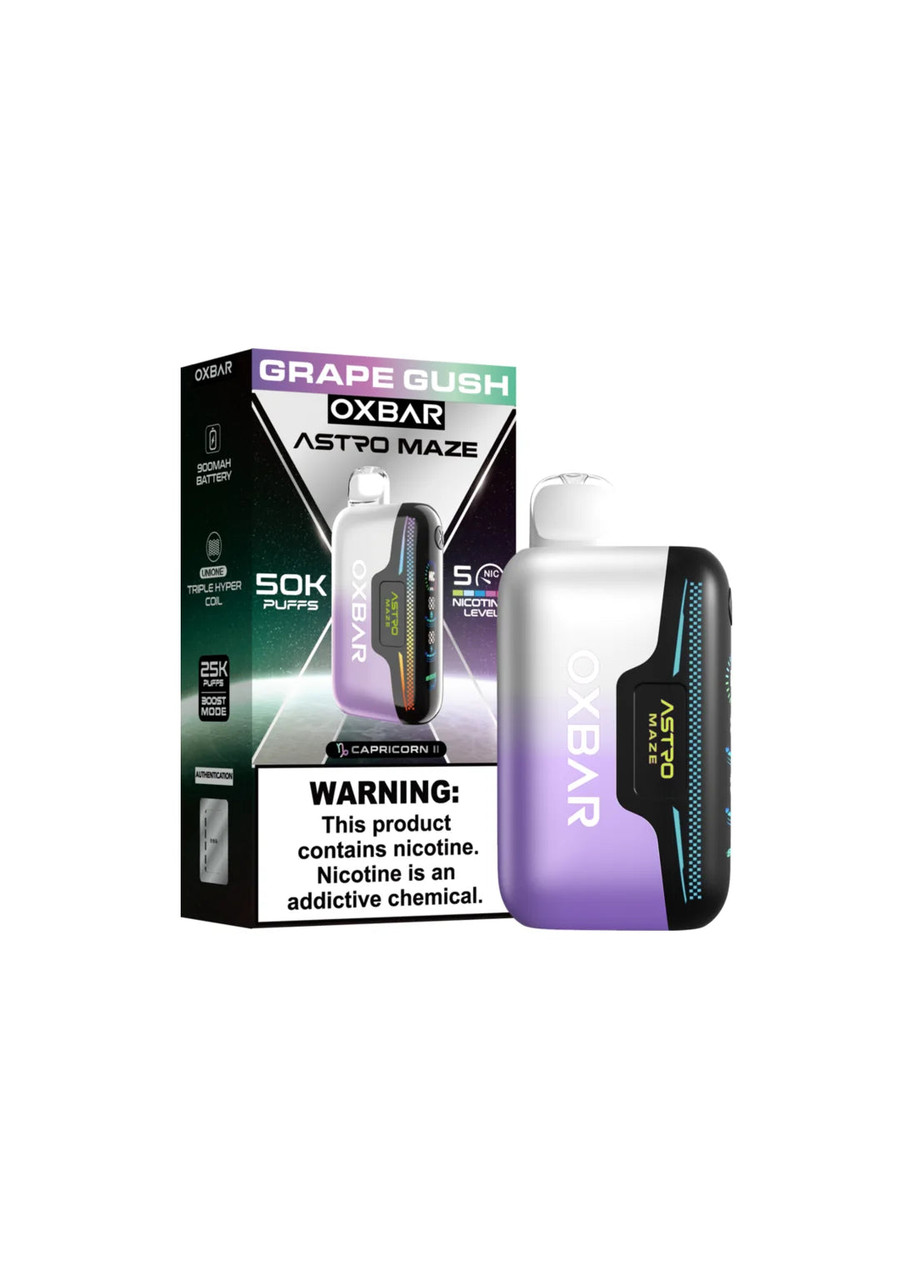 astro vape disposable Oxbar Maze 50K Grape Gush Cali UL8000 Disposable Vape blunt holder case Flavors::Tobacco