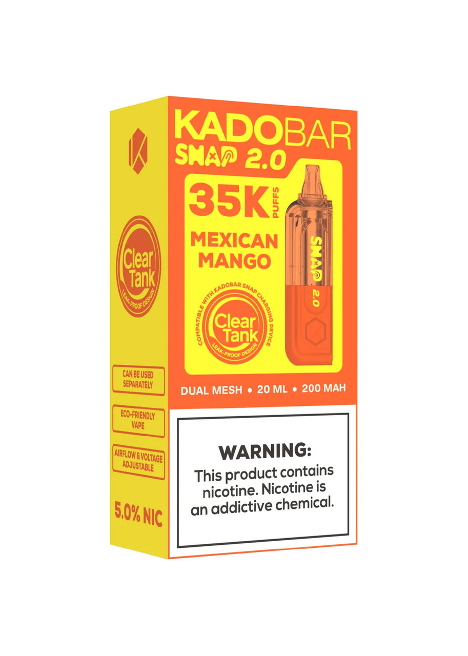 mango vape pods Kado Bar Snap 2.0 35K Pod Mexican soda Flavor Concentrates satisfying pick FLAVORS:PINEAPPLE PASSION FRUIT GUAVA
