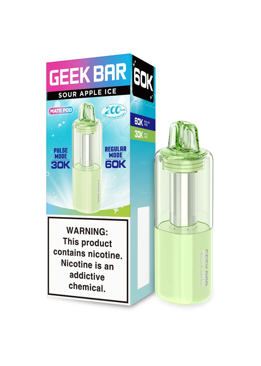 sour ice apple geek bar MATE 60K Pod Strawberry Colada Geek Bar Best Vape Shop Color:Black Space