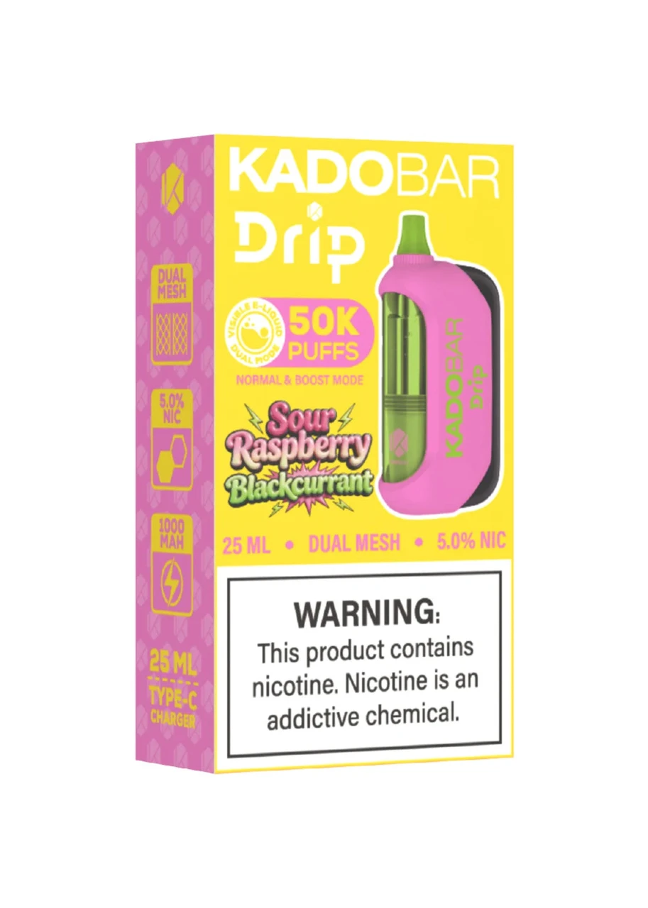 who makes kado bar vape Drip 50K Sour Raspberry Blackcurrant Choose Your Favorite Coil Type From This Dropdown Menu:RPM2 RAZ Gush Edition E-Liquid POP Bar