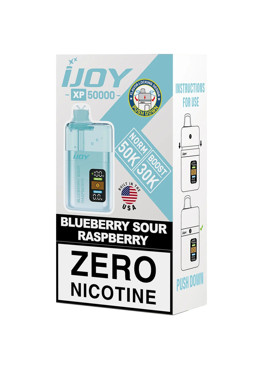 iJoy XP50000 ZERO Blueberry Sour Raspberry 0% | GetPop
