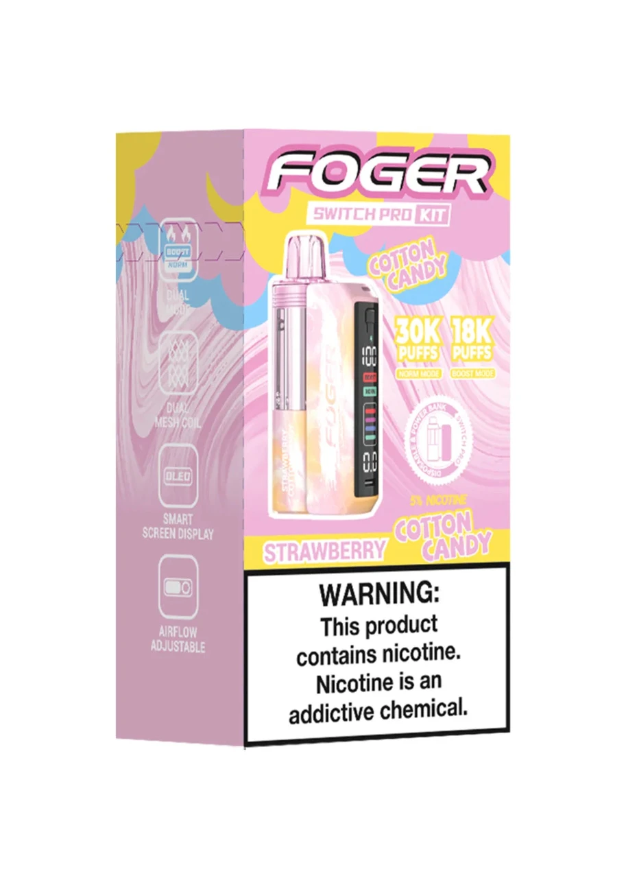 foger vape cotton candy Switch Pro 30K Kit Strawberry Flavors:Coconut Banana Foger Vape Refill Free Hardware