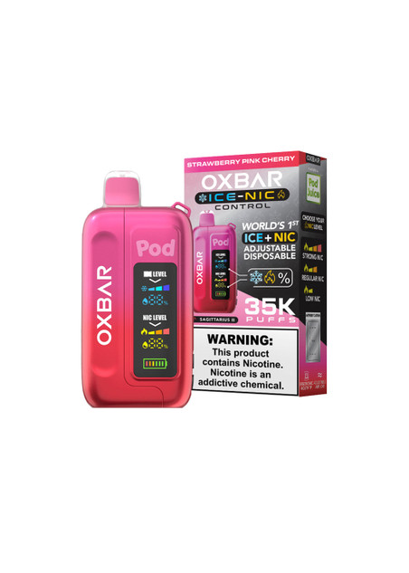 Oxbar x Pod Juice Ice-Nic Control 35K Strawberry Pink Cherry
